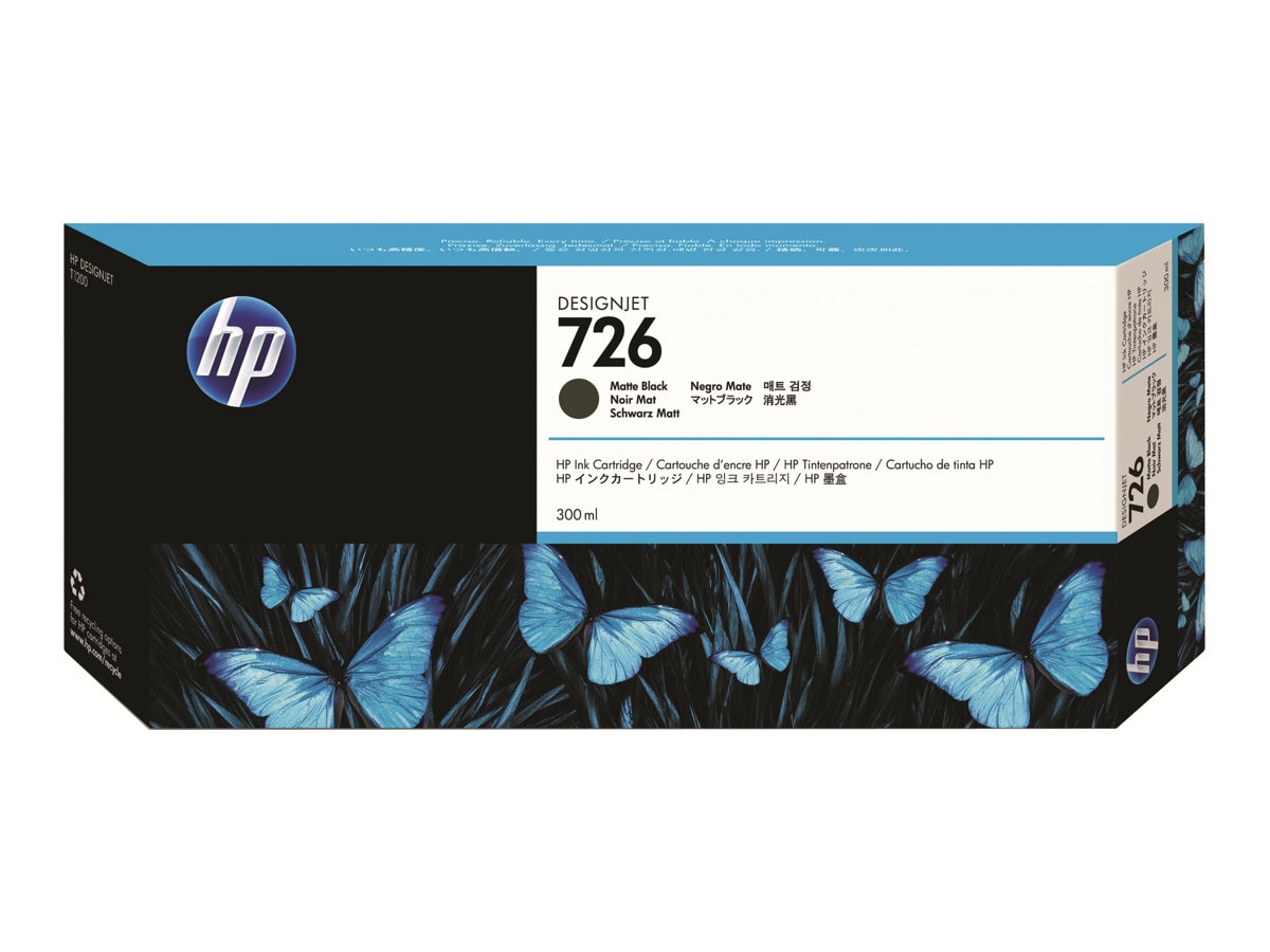 HP 726 300-ml Matte Black Designjet Ink Cartridge