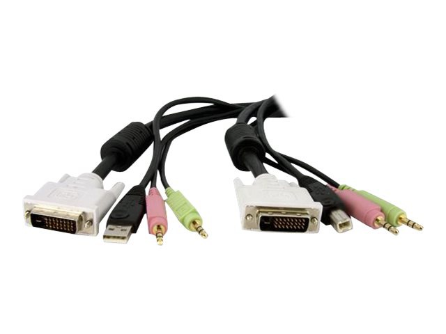 StarTech.com KVM Cable for DVI and USB KVMs with Audio and Microphone - 6ft