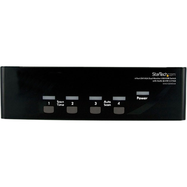 Thumbnail 2 of 4 for StarTech.com 4 Port DVI VGA Dual Monitor KVM Switch USB with Audio & USB