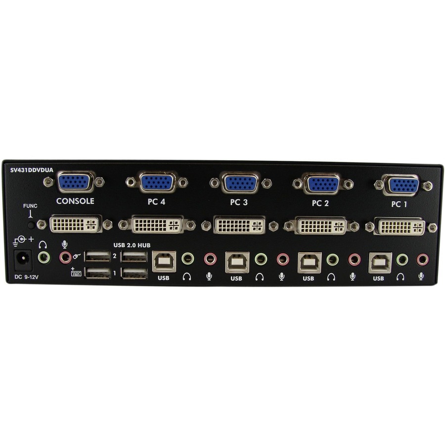 Thumbnail 3 of 4 for StarTech.com 4 Port DVI VGA Dual Monitor KVM Switch USB with Audio & USB