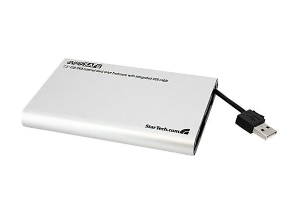 StarTech.com 2.5 USB SATA Hard Drive Enclosure w/ Integrated USB cable - st