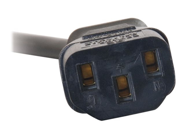 Thumbnail 3 of 3 for C2G 3ft Universal Flat Panel Power Cord - 18 AWG - NEMA 5-15P to IEC320C13