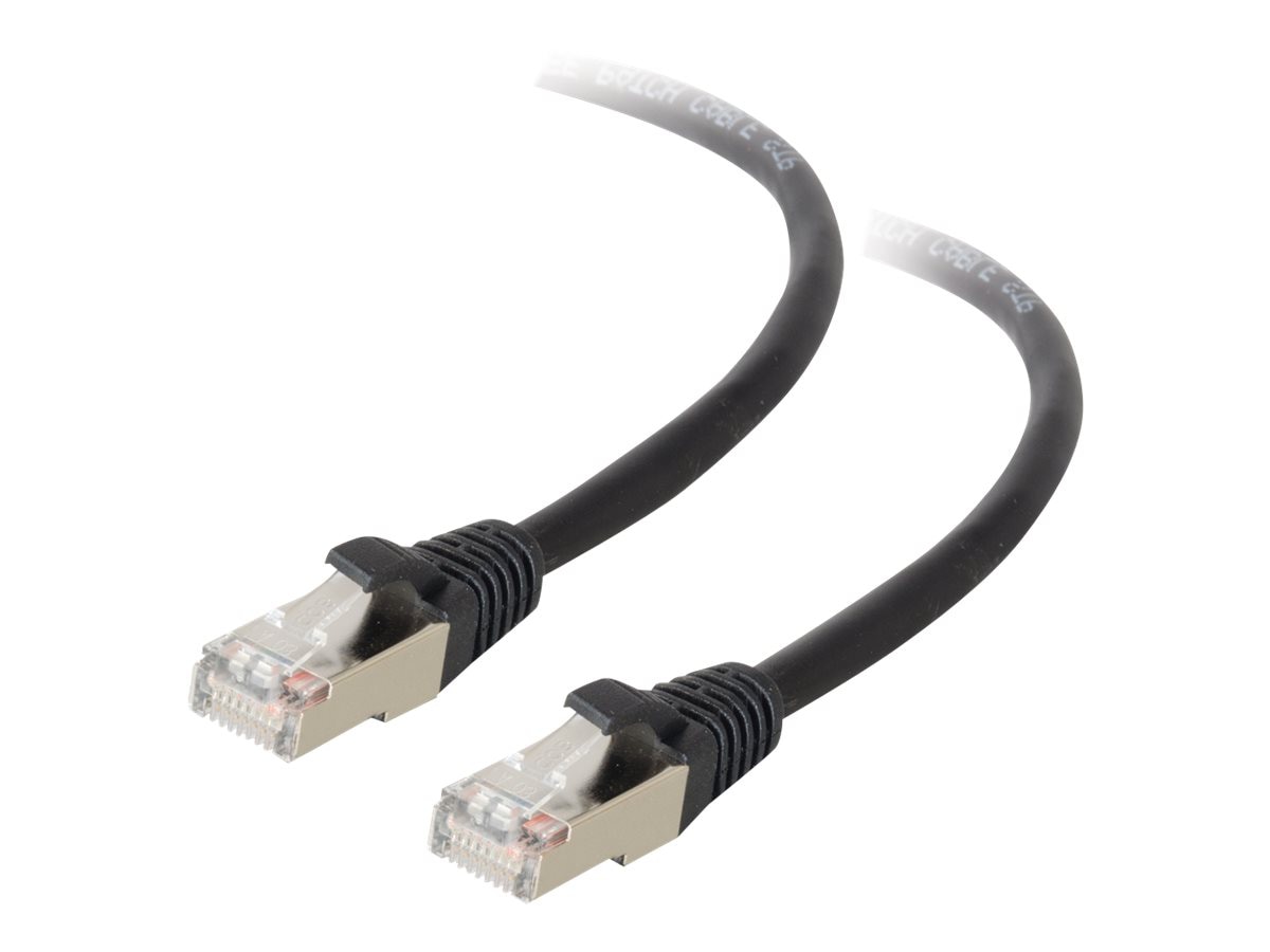 C2G 25ft Cat5e Snagless Shielded (STP) Ethernet Network Patch Cable - Black - patch cable - 25 ft - black