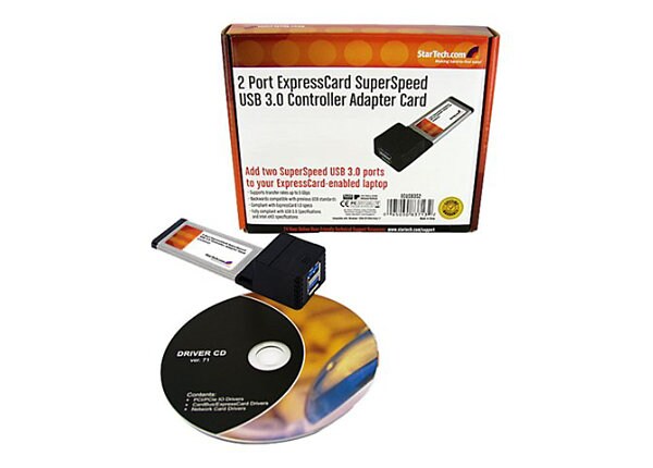 StarTech.com 2 Port ExpressCard SuperSpeed USB 3.0 Card Adapter - USB adapter