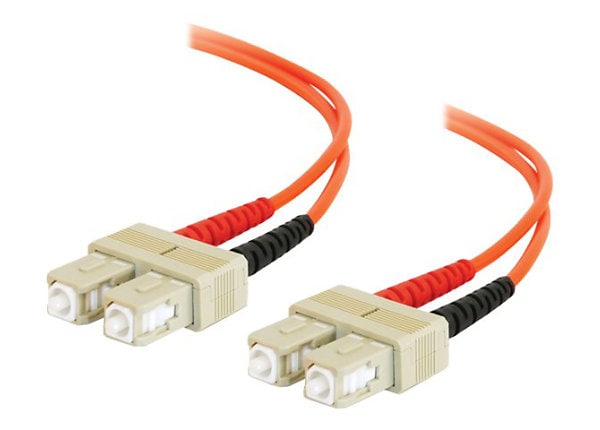 C2G SC-SC 62.5/125 OM1 Duplex Multimode Fiber Optic Cable (Plenum-Rated) - patch cable - 10 ft - orange