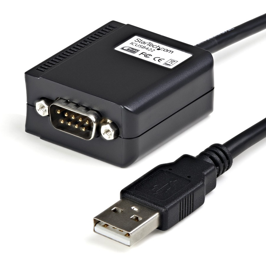 StarTech.com 6ft RS422 RS485 USB to Serial Cable Adapter w/ COM Retention