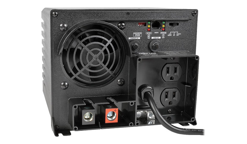 Tripp Lite 1250W APS 12VDC 120V Inverter / Charger w/ Auto Transfer Switching ATS 2 Outlets 5-15R - DC to AC power