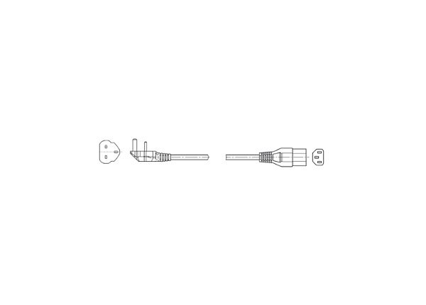 Juniper Networks - power cable - IEC 60320 C13 to JIS 8303 - 8 ft