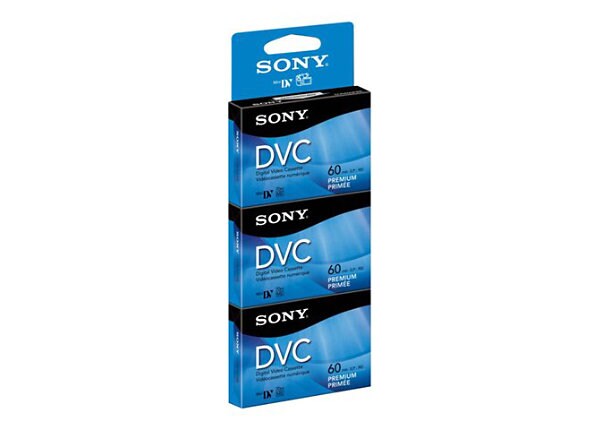 Sony DVM-60PRR Premium - Mini DV tape - 3 x 60min