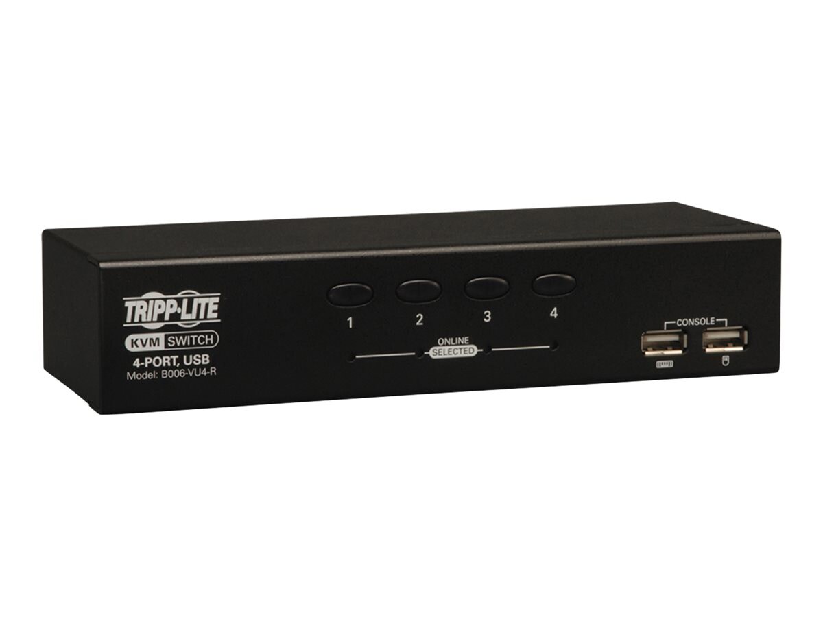 Tripp Lite 4-Port Desktop USB KVM Switch - KVM switch - 4 ports