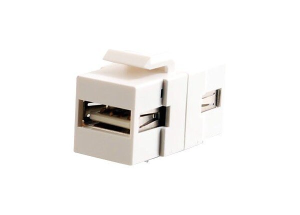 C2G USB KEYSTONE A-A F/F WHITE