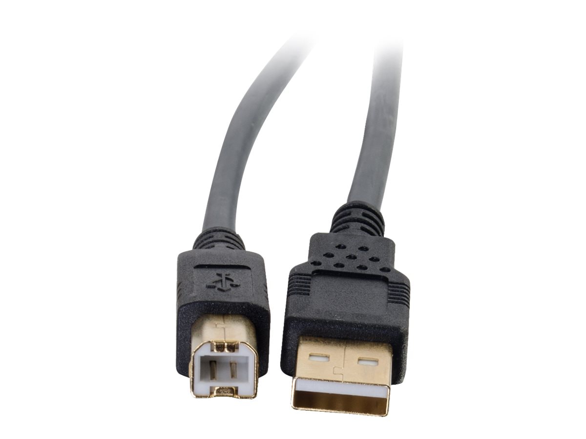 C2G Ultima Series 9.8ft USB A to USB B Cable - USB A to B Cable - USB 2.0 - Black - M/M