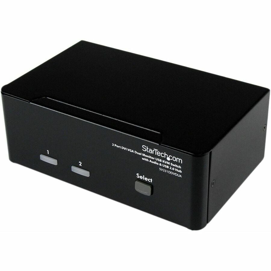 StarTech.com 2 Port DVI VGA Dual Monitor KVM Switch USB with Audio