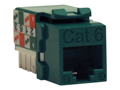 Tripp Lite Cat6 Cat5e 110 Style Punch down Keystone Jack RJ45 Green TAA GSA