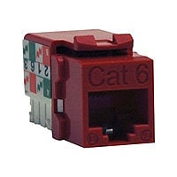 Tripp Lite Cat6 Cat5e 110 Style Punch down Keystone Jack RJ45 Red TAA GSA