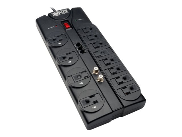 Tripp Lite Surge Protector 12 Outlet 120V RJ11 Coax 8' Cord 2880 Joule - surge protector