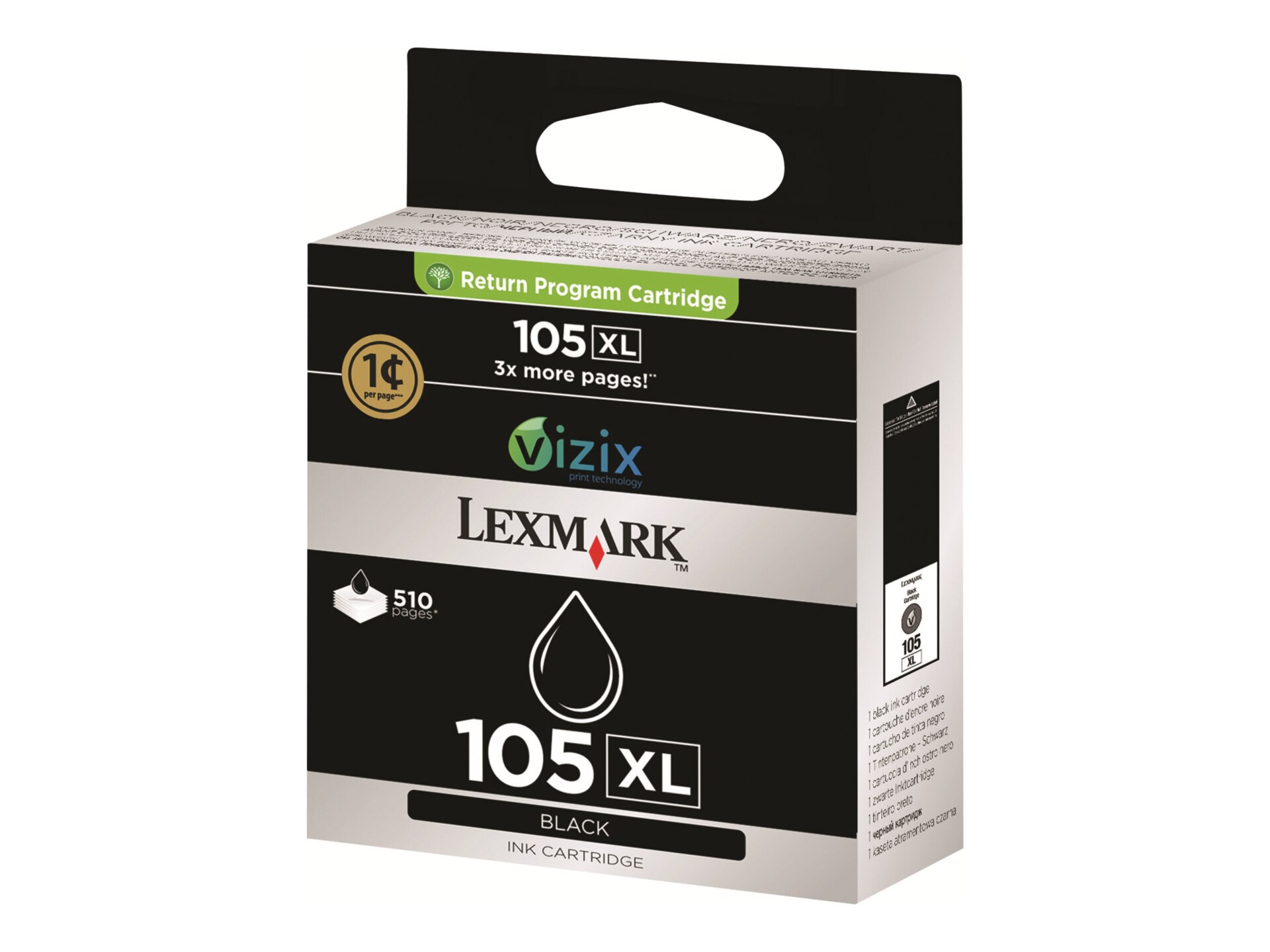 LEXMARK 2PK HY 105XL INK CART BLACK RP