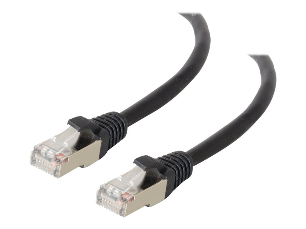 C2G 5ft Cat5e Snagless Shielded (STP) Ethernet Cable - Cat5e Network Patch Cable - PoE - Black