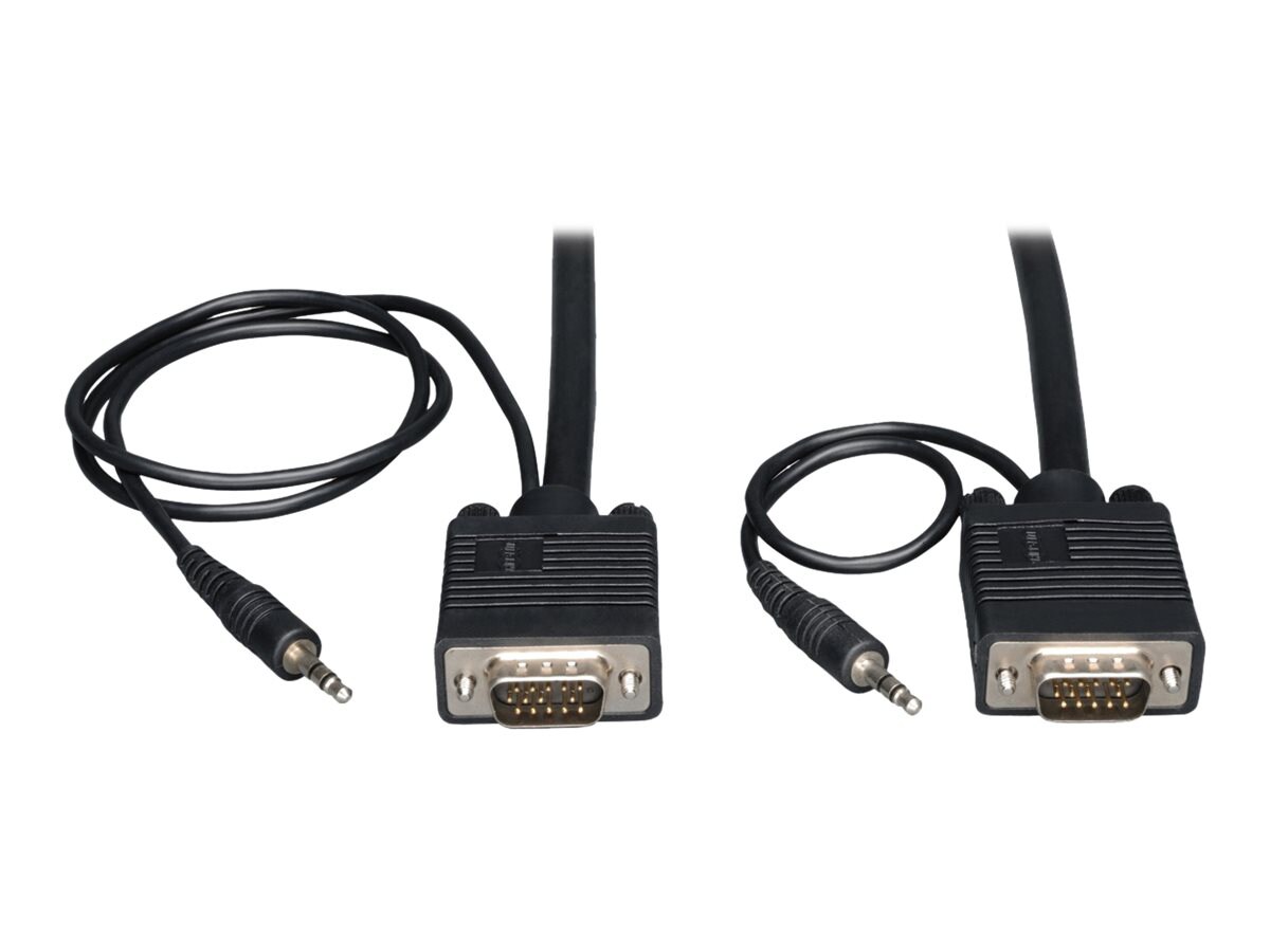 Tripp Lite VGA Coax High Resolution Monitor Cable Audio HD15 3.5mm M/M 25ft