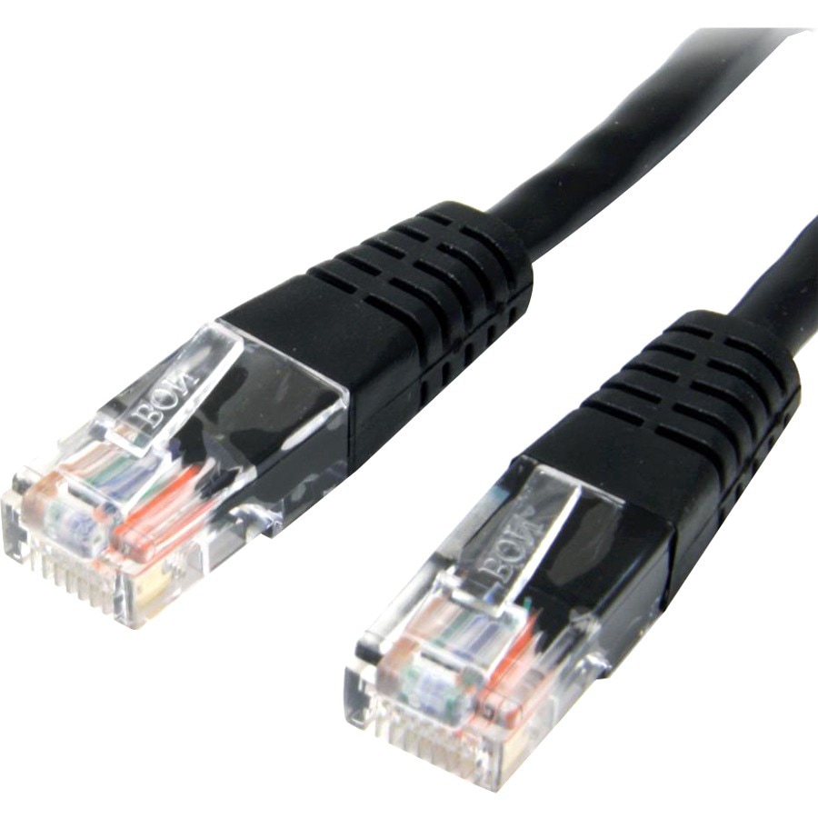StarTech.com 25ft Black CAT5e Cable - Gigabit Ethernet Cable - Molded CAT5e