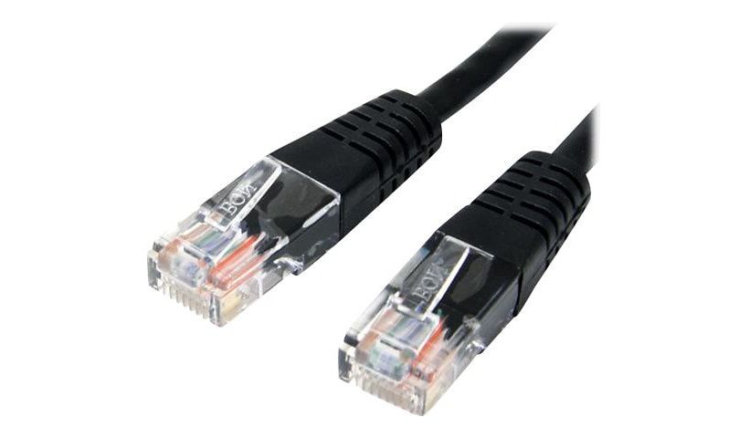 StarTech.com Cat5e Ethernet Cable 10 ft Black - Cat 5e Molded Patch Cable