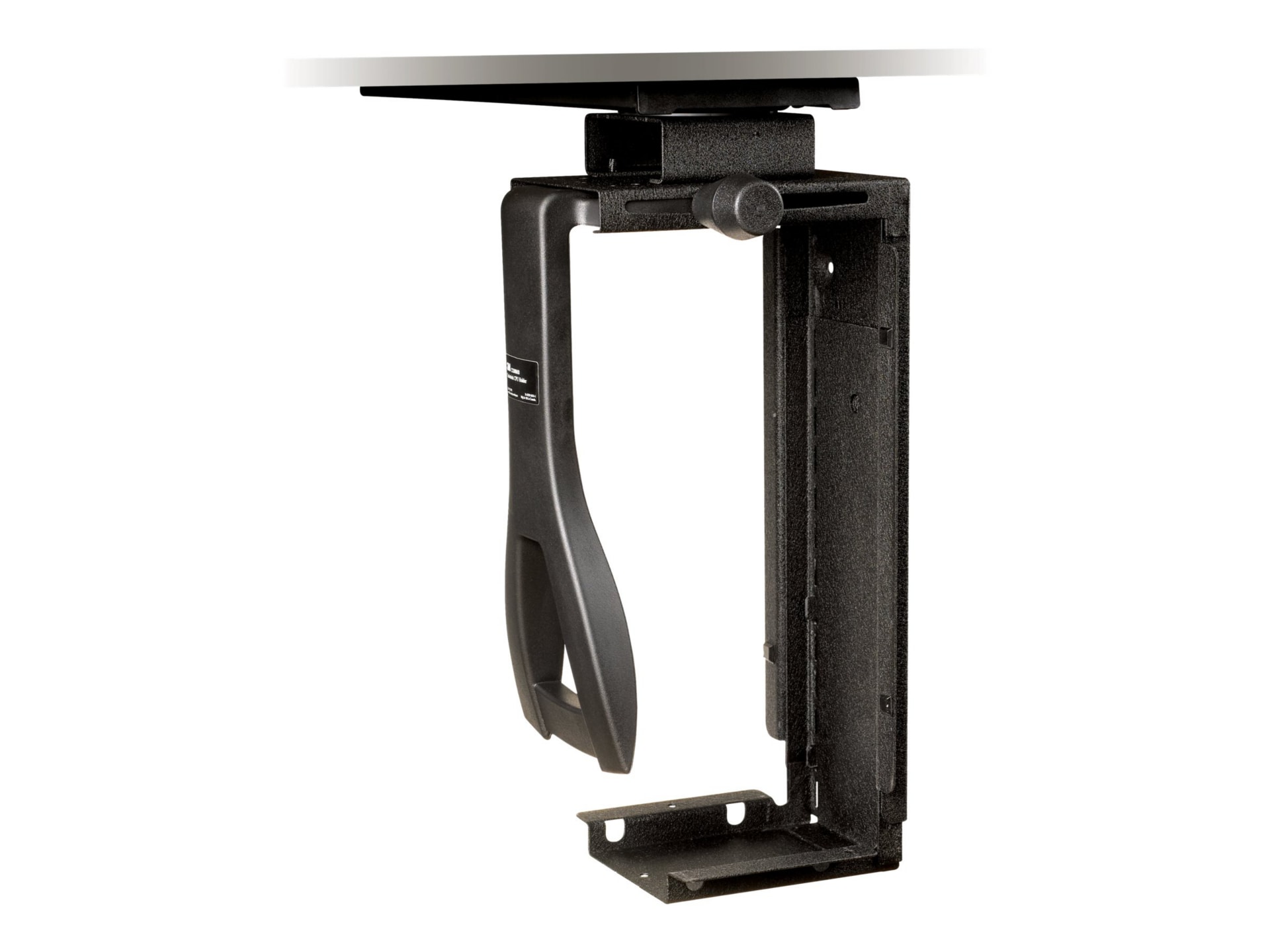 CPU1 under desk steel cpu holder swivels 360 adjustable height