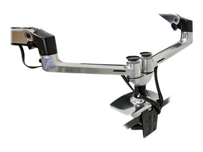 Thumbnail 5 of 9 for Ergotron LX Dual Side-by-Side Arm mounting kit - Constant Force Technology - for 2 LCD displays - polished aluminum