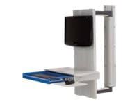 Capsa Healthcare Premium Tandem Arm w/Work Surface-Integrated Tech Box - mounting kit - for LCD display / keyboard /