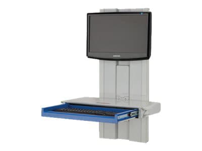 Capsa Healthcare Premium Slim Line w/Work Surface/CPU Holder - mounting kit - for LCD display / keyboard / mouse /