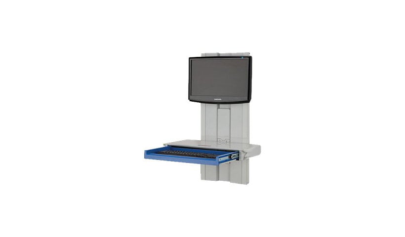 Capsa Healthcare Premium Slim Line w/Work Surface/CPU Holder - mounting kit - for LCD display / keyboard / mouse /