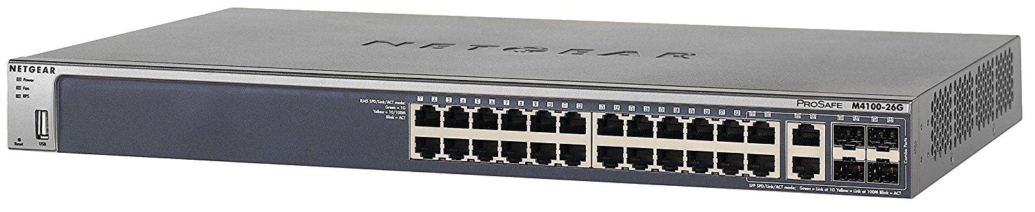 NETGEAR 24-Port Fully Managed Switch M4100-26G/SFP/Fiber Uplinks (GSM7224)