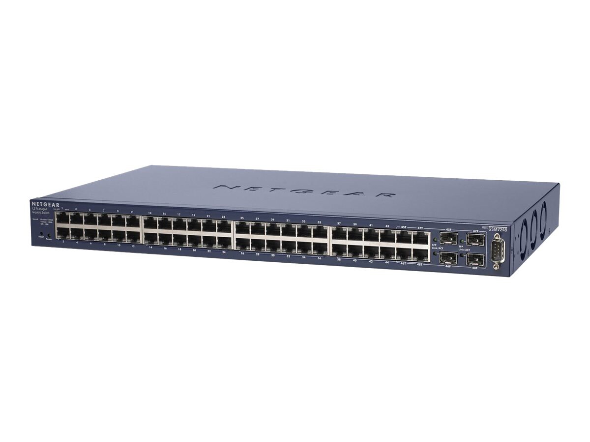 NETGEAR 50-Port Fully Managed Switch M4100-50G/SFP/Fiber Uplinks (GSM7248)