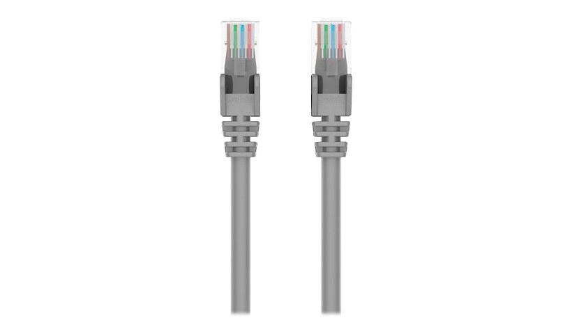 Belkin 25ft CAT6 Ethernet Patch Cable Snagless, RJ45, M/M, Gray - patch cable - 7.6 m - gray