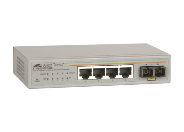 Allied Telesis AT FS705EFC/SC - switch - 4 ports