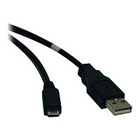 Tripp Lite Black 3ft USB-2.0 Hi Speed A to Micro-B USB Male/Male Cable 3'