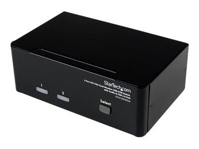 StarTech.com Commutateur USB KVM double moniteur DVI VGA 2 ports avec audio