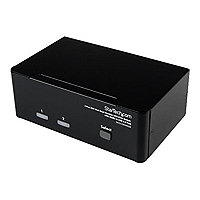 StarTech.com Commutateur USB KVM double moniteur DVI VGA 2 ports avec audio