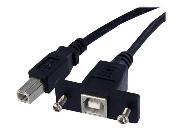 StarTech.com 1 ft Panel Mount USB Cable B to B - F/M - USB cable - 30 cm