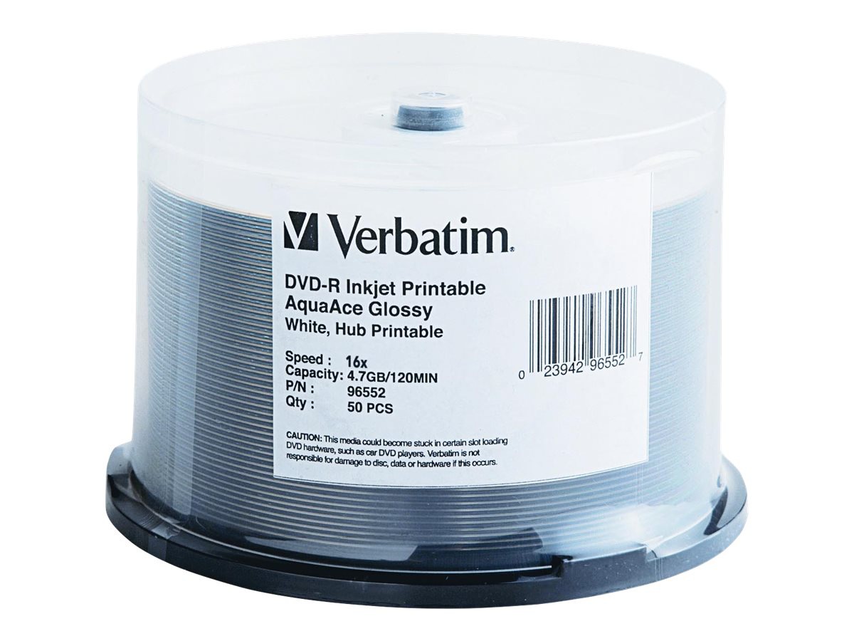 Verbatim AquaAce - DVD-R x 50 - 4.7 GB - storage media