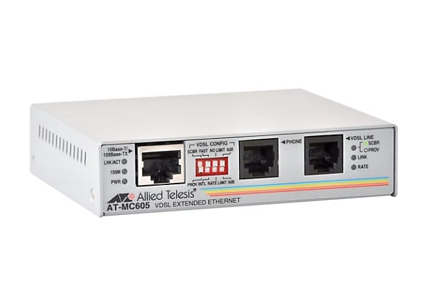 Allied Telesis AT MC605 - media converter - 10Mb LAN, 100Mb LAN, Ethernet over VDSL