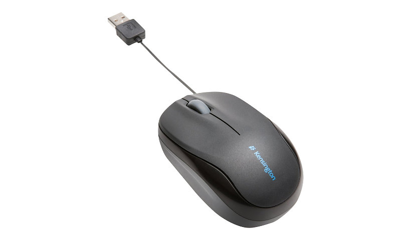 Kensington Pro Fit Retractable Mobile - mouse - USB - black