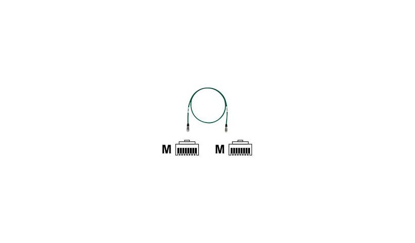 Panduit TX6 10Gig patch cable - 3 ft - green