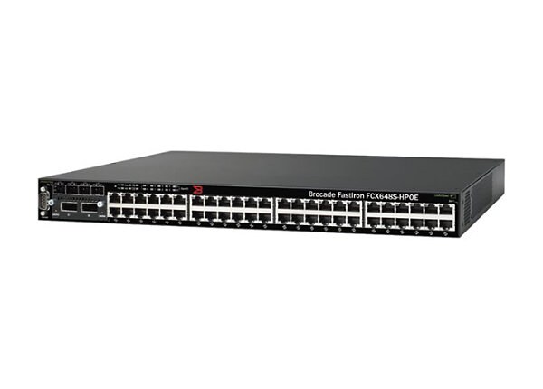 Brocade FastIron CX 648S Advanced - switch - 48 ports - managed - rack-mountable