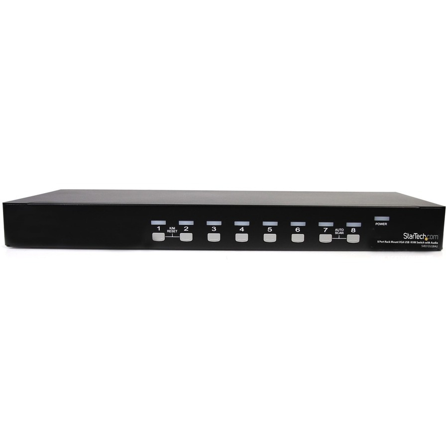 Thumbnail 2 of 4 for StarTech.com 8 Port VGA KVM Switch - 1U Rack Mount - USB VGA KVM Switch with Audio - 1920 x 1440 , TAA @60hz - KVM