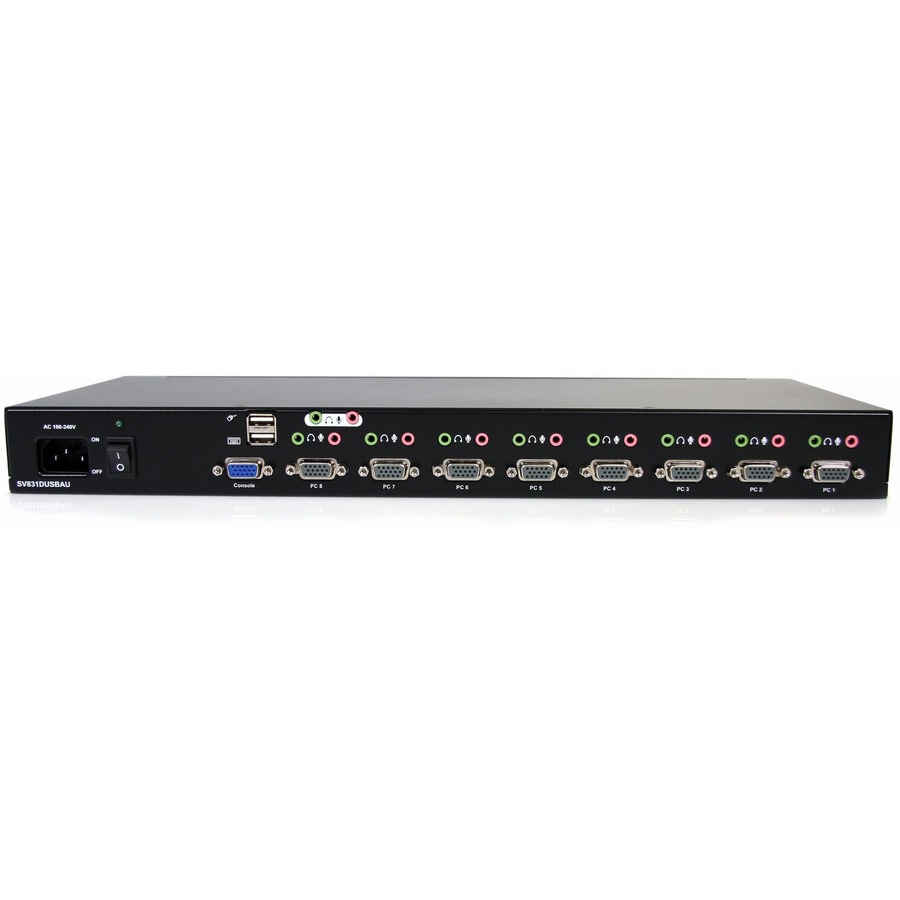 Thumbnail 3 of 4 for StarTech.com 8 Port VGA KVM Switch - 1U Rack Mount - USB VGA KVM Switch with Audio - 1920 x 1440 , TAA @60hz - KVM