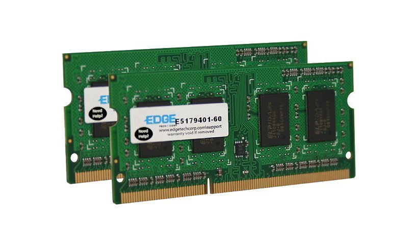 EDGE - DDR3 - kit - 8 GB: 2 x 4 GB - SO-DIMM 204-pin - 1333 MHz / PC3-10600 - unbuffered