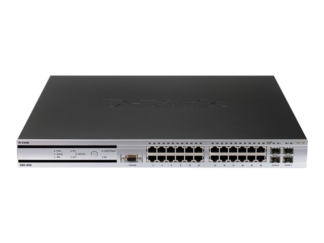 D-Link DWS-4026 L2+ Unified Wired/Wireless Gigabit Switch - switch - 24 ports - managed - desktop