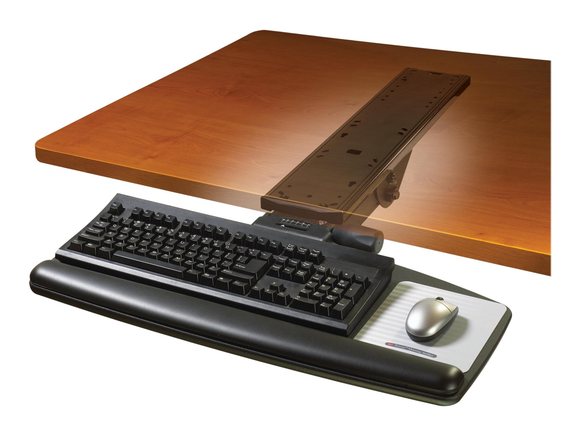 3m Adjustable Keyboard Tray Akt90le Keyboard Mouse Arm Mount