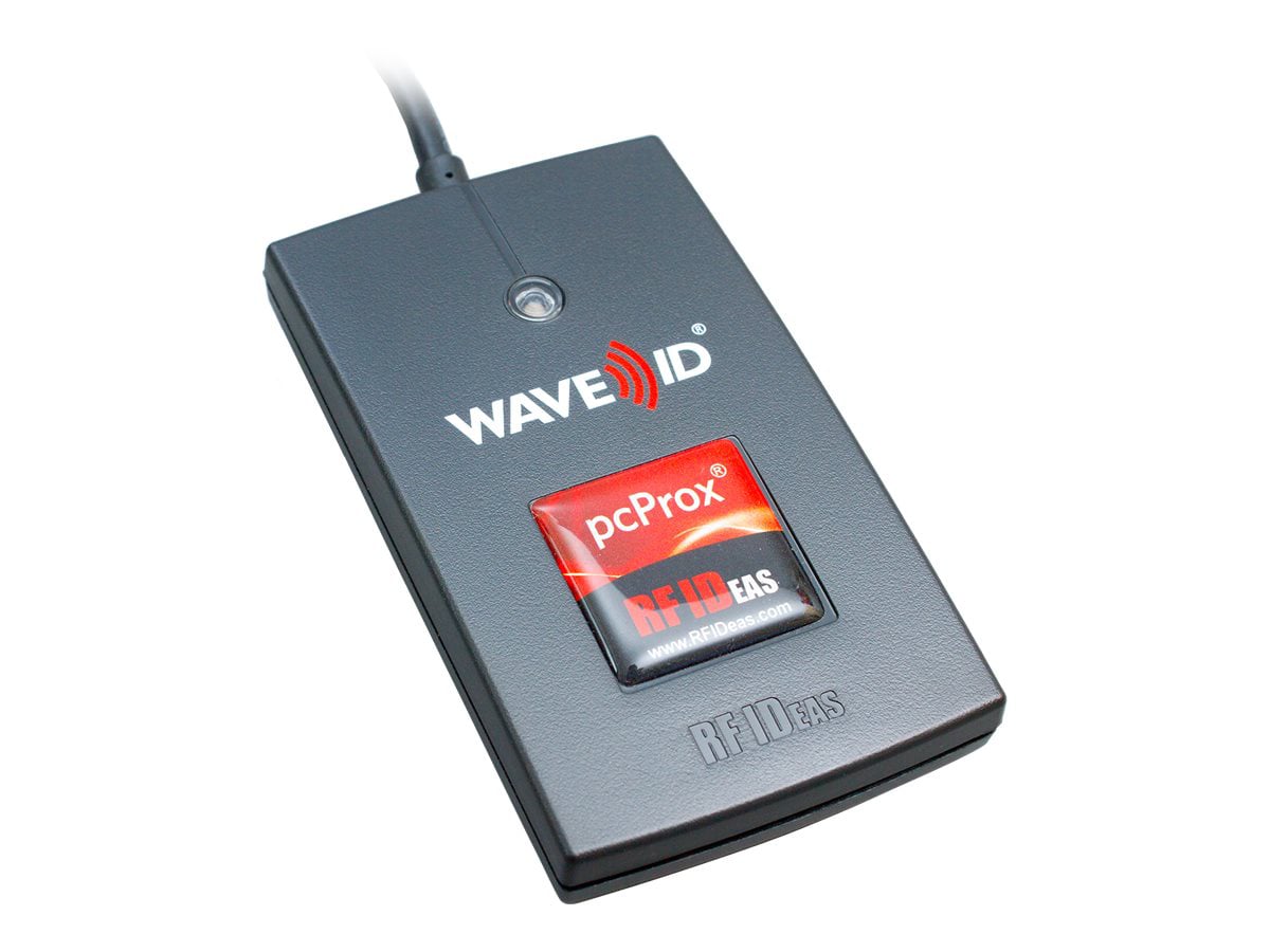 rf IDEAS WAVE ID Solo Keystroke HID Black Reader - RF proximity reader - RS-232