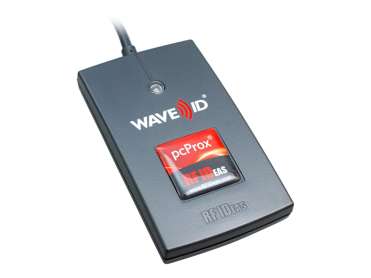 RF IDeas WAVE ID Solo Keystroke HID Black Reader - RF proximity reader - RS